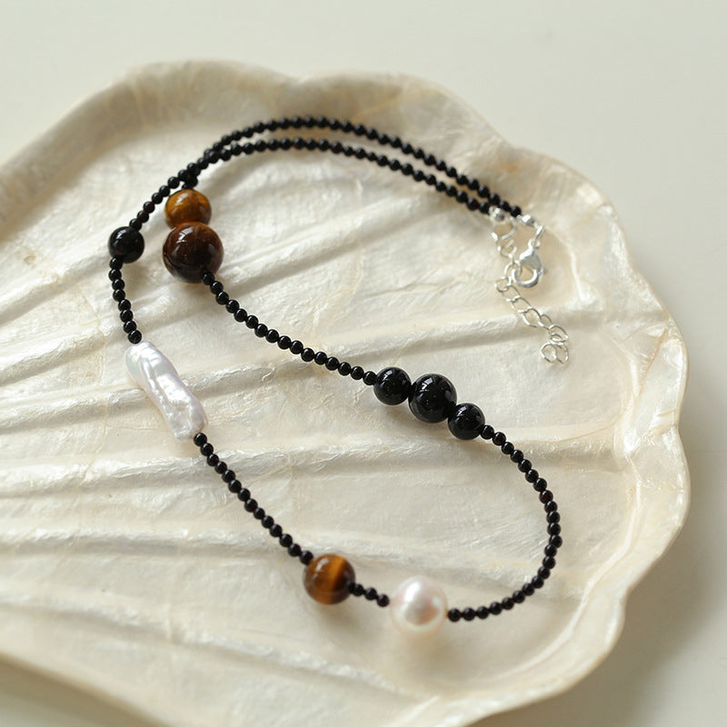 MIDNIGHT TIGER EYE NECKLACE