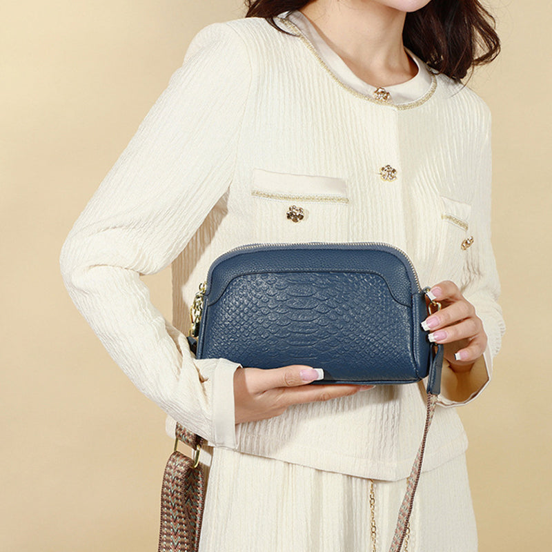 Crocodile Pattern Crossbody Bag