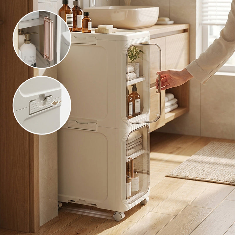 Multi-Tier Narrow Storage Cabinet