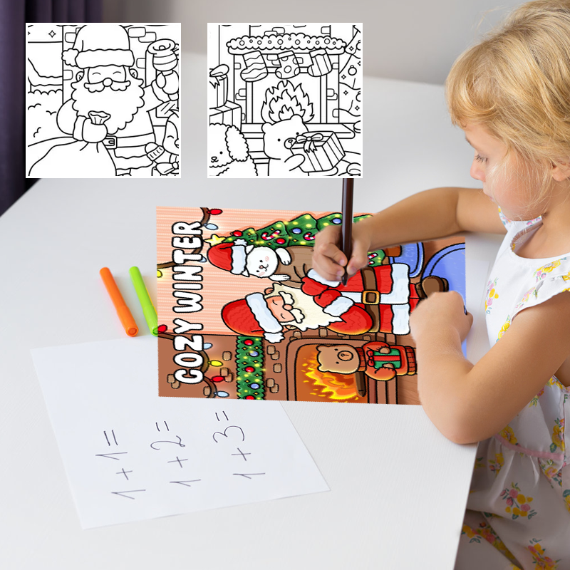 Cozy Winter - Santa Claus Colouring Book