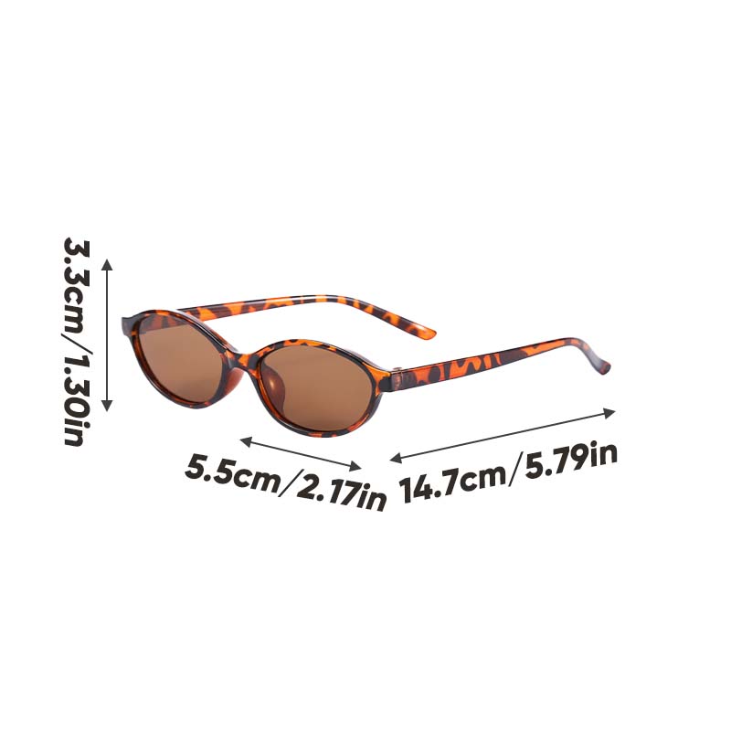 Small frame oval sunglasses