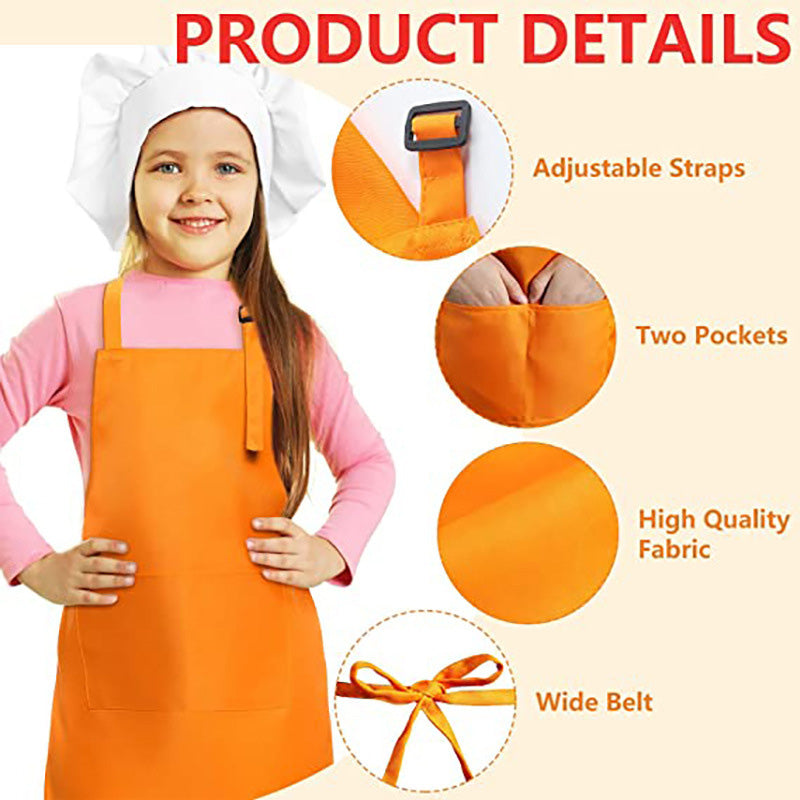 Kid Apron and Chef Hat Set