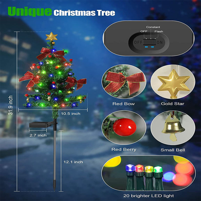 Bowknot Christmas Tree Ground Stake Light