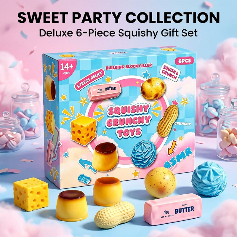 6‑Piece Set Crunchy ASMR Sensory Fidget Balls