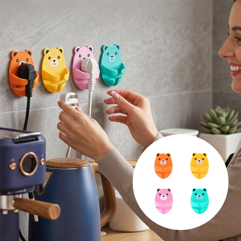Strong Adhesive Wall Plug & Cord Organizer