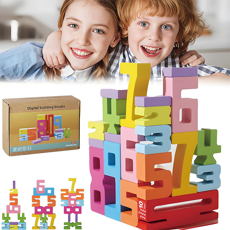 Creative Wooden Number Building Block