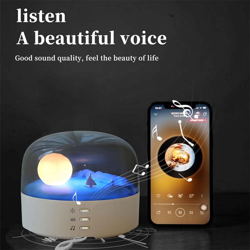 Crescent Bluetooth Speaker Atmosphere Night Light