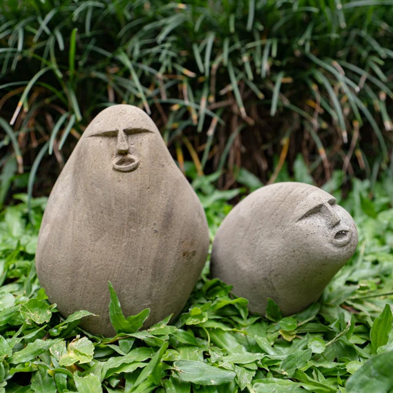 Stone Carving Face Figurine