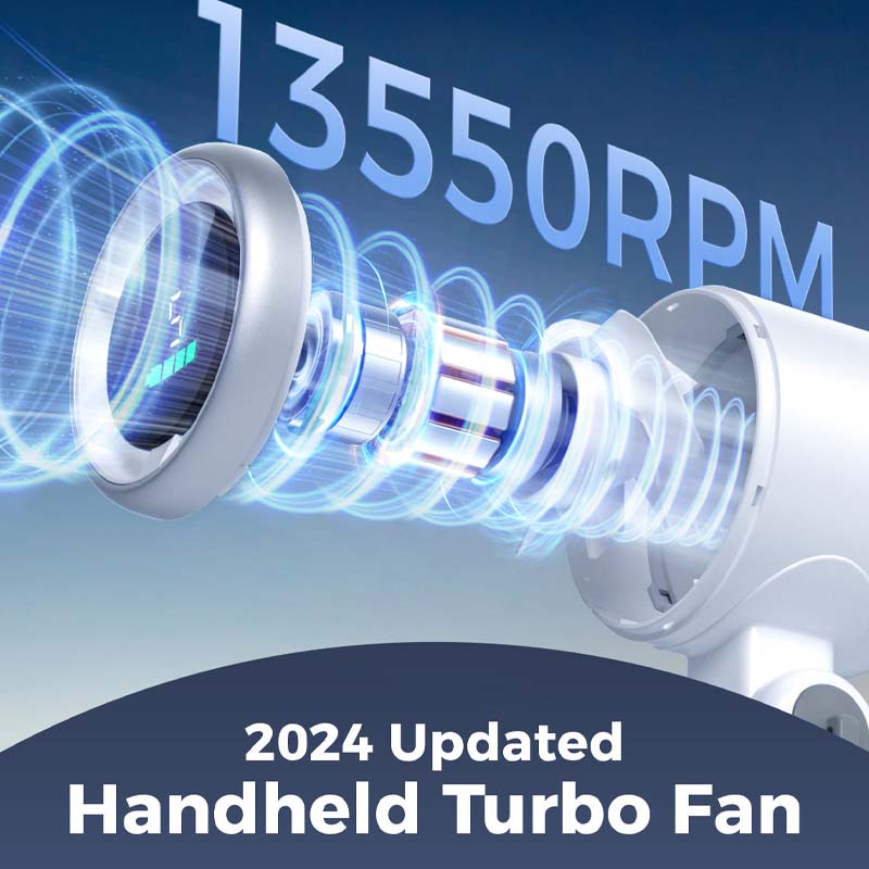 Hand folding high-speed turbine fan