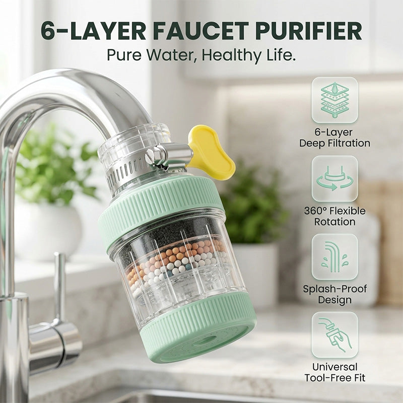Splash-Proof Faucet Filter Attachment