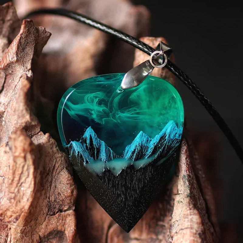 Northern Lights Guitar Pick Necklace