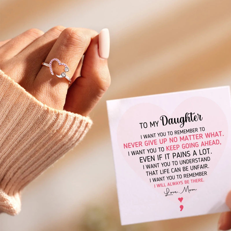 Open Heart Diamond Ring