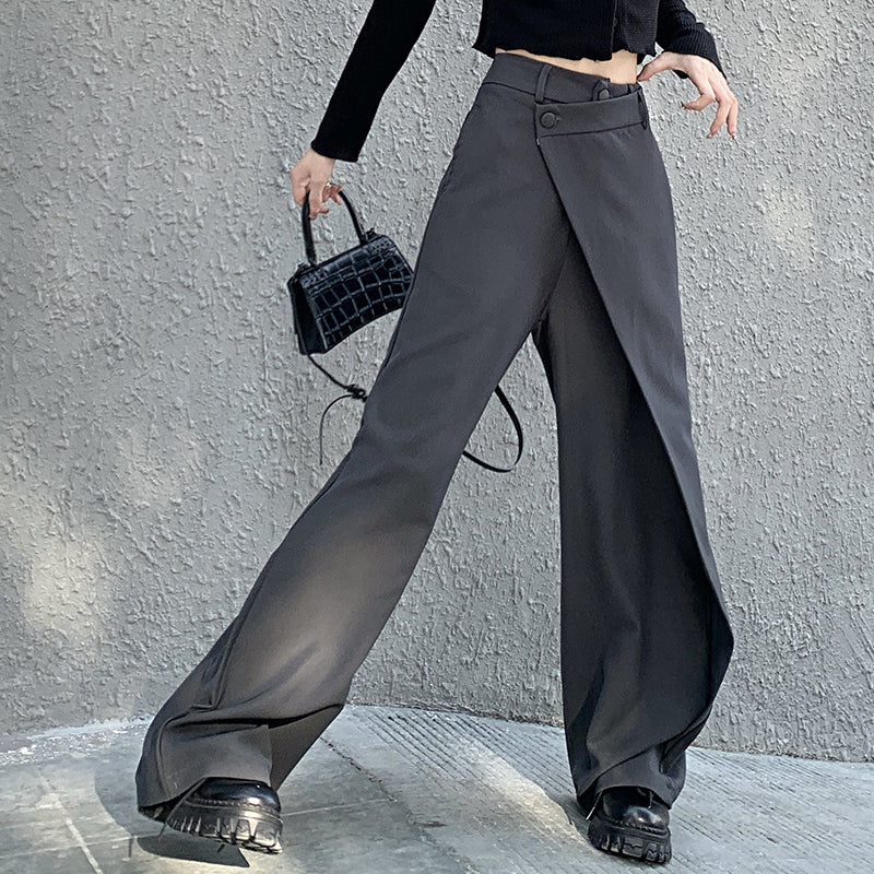 Irregular Panel Straight-leg Trousers