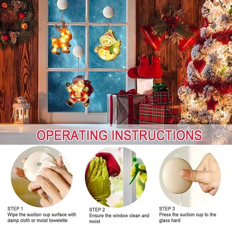 Christmas Window Suction Cup Lights