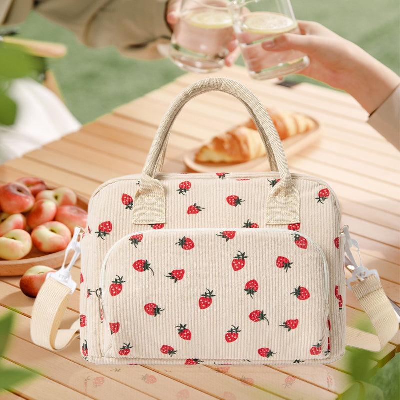 Strawberry Insulated Lunch Bag