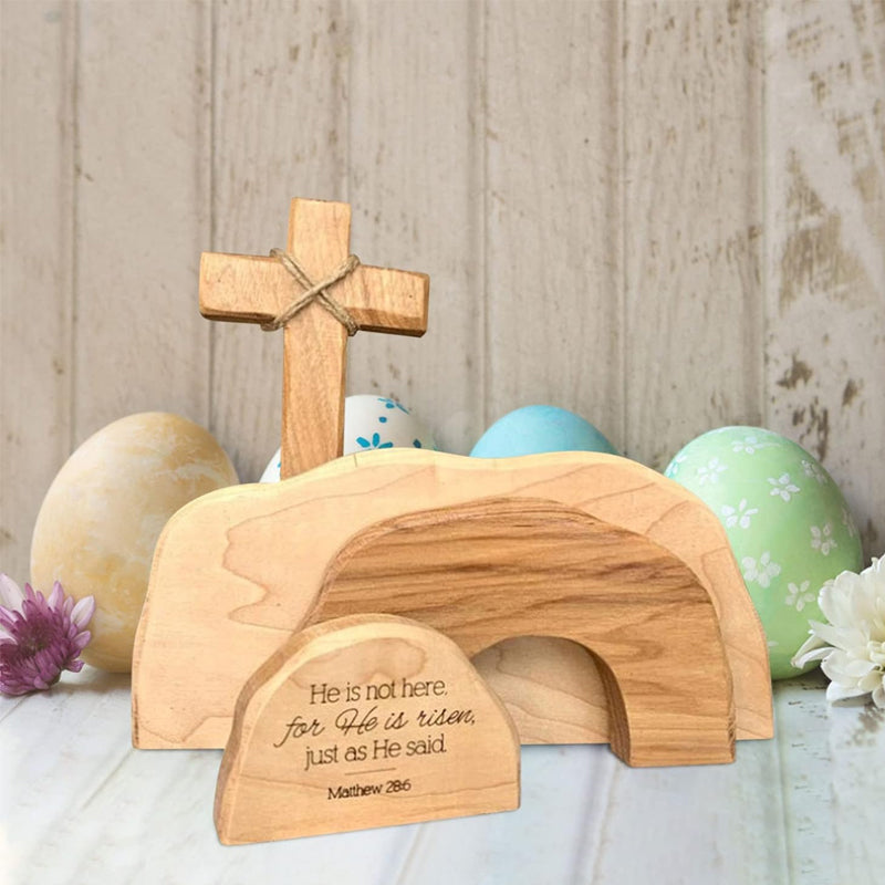 Easter Scene Wooden Decoration