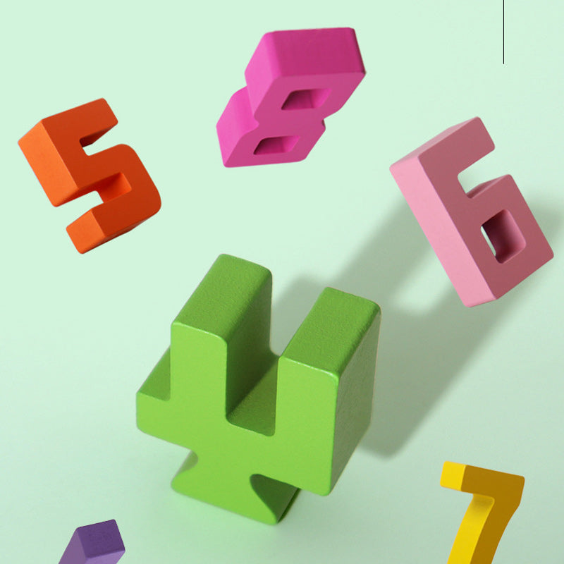 Creative Wooden Number Building Block