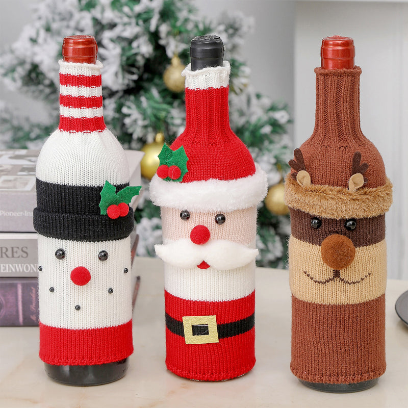 Christmas Decorative Santa Wine Bottle Cover