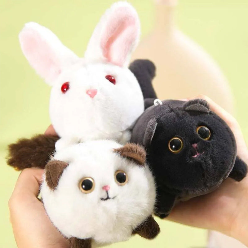 Wagging Tail Kitty Plush Doll Keychain