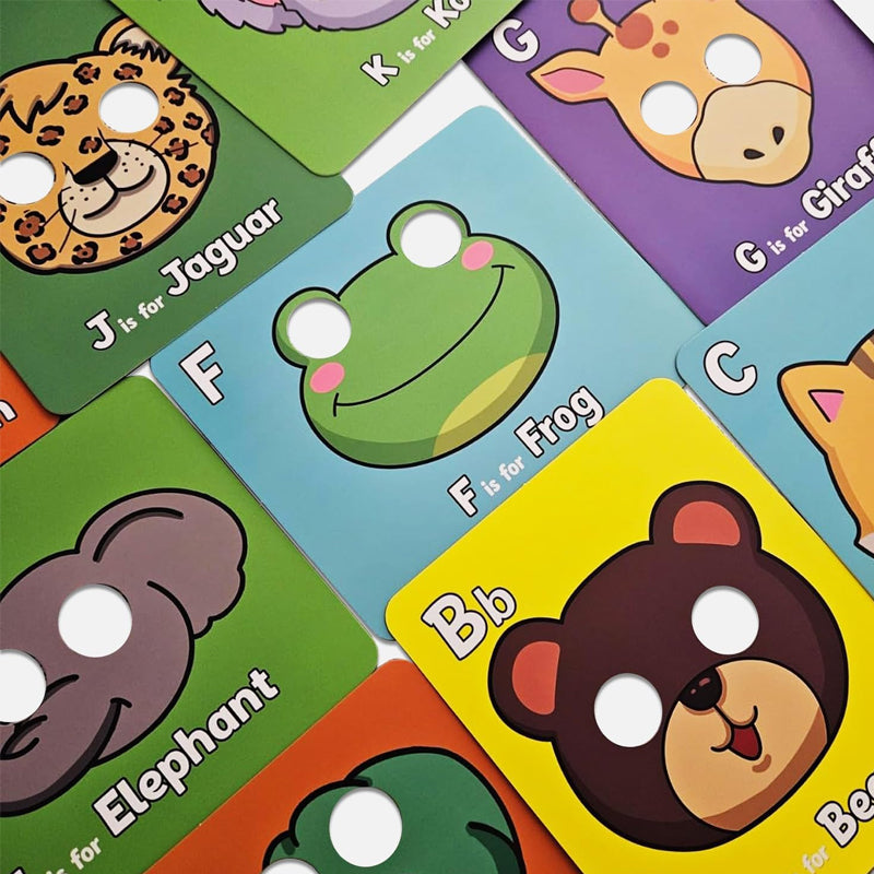 Alphabet ABC Flash Cards with Animal Masks