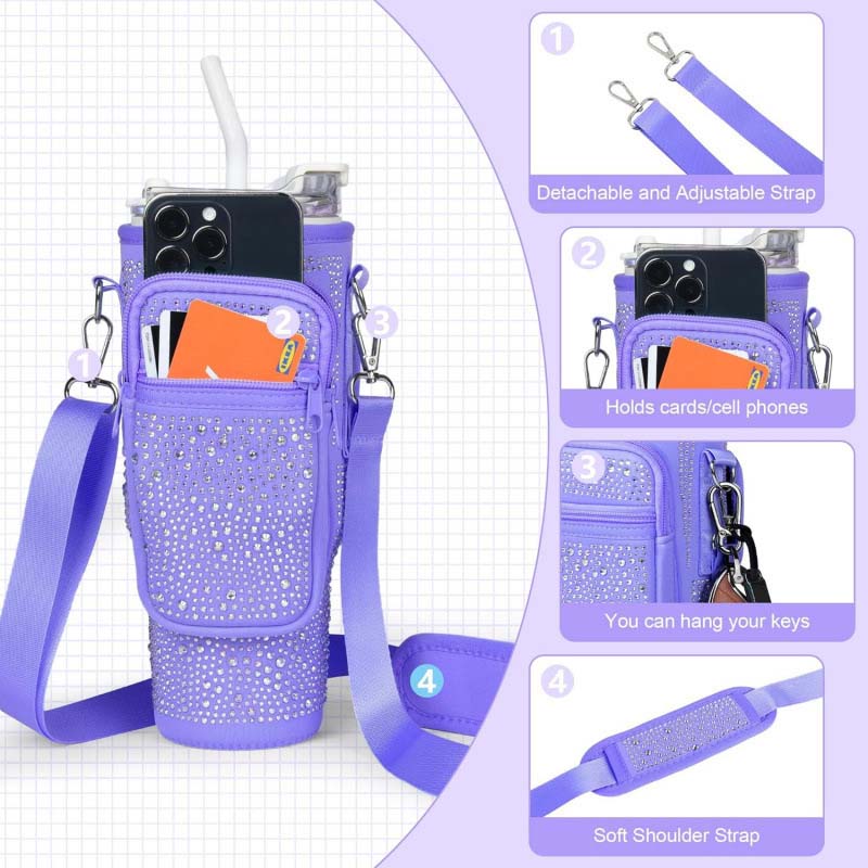 Glittering Diamond Drinkware Tumbler Bag