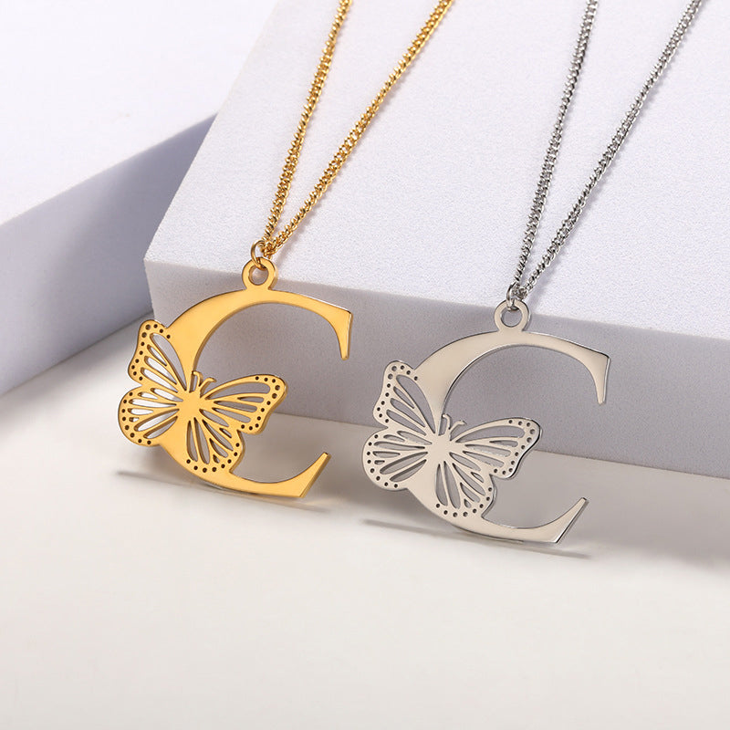 Butterfly Alphabet Pendant