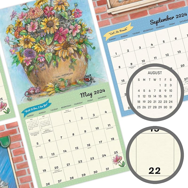 Cats Monthly Wall Calendar