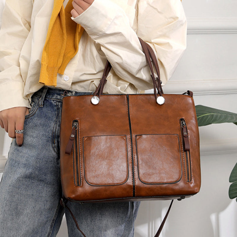Ladies Vintage Leather Shoulder Bag
