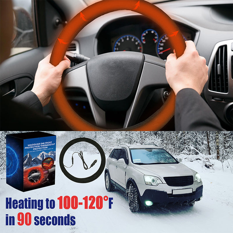 Heated steering wheel cover
