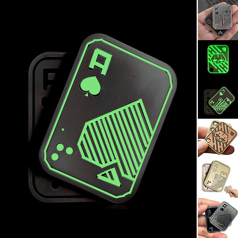 Metal Poker Push Card Fidget Slider Stress Relief Toy