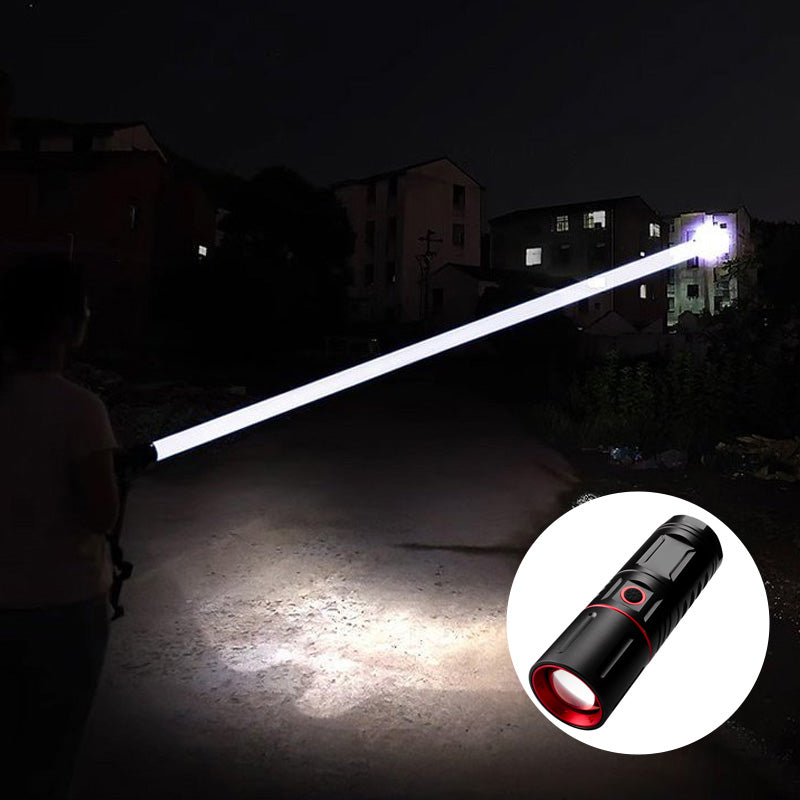 Telescopic Zoom Long-Range Outdoor Flashlight