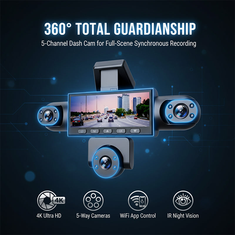5-Channel 360° Dash Cam