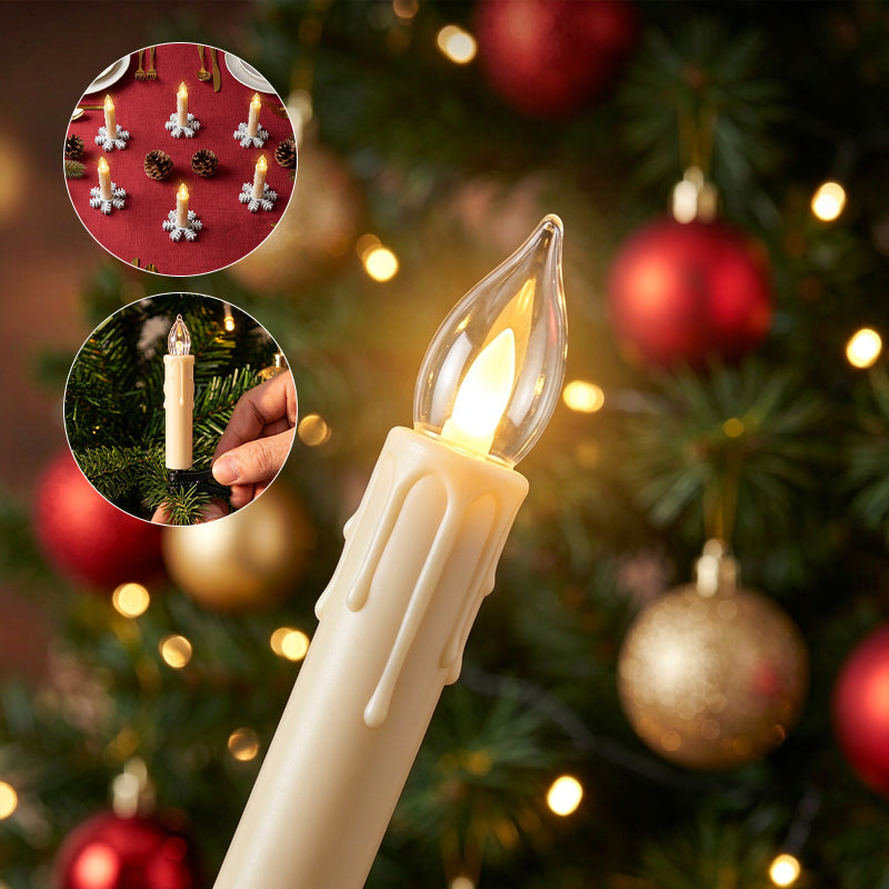 LED Flameless Christmas Candle Lights with Remote Control
