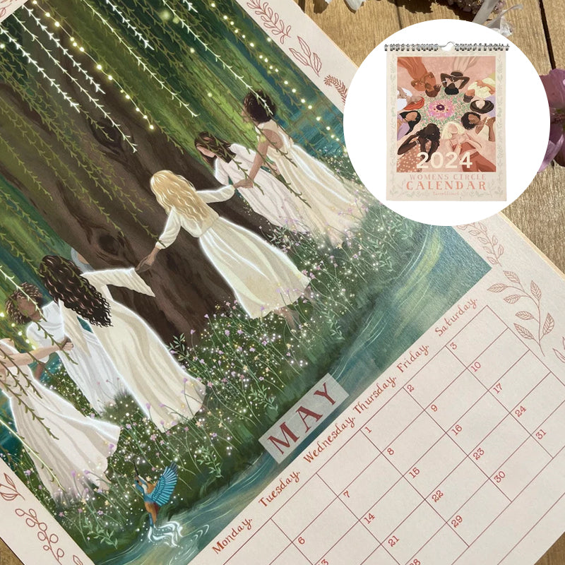 2025 CALENDAR womens circles, hanging wall calendar