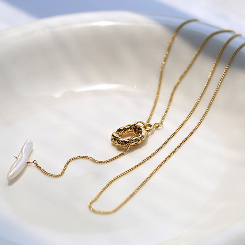 Baroque Pearl Clasp Necklace