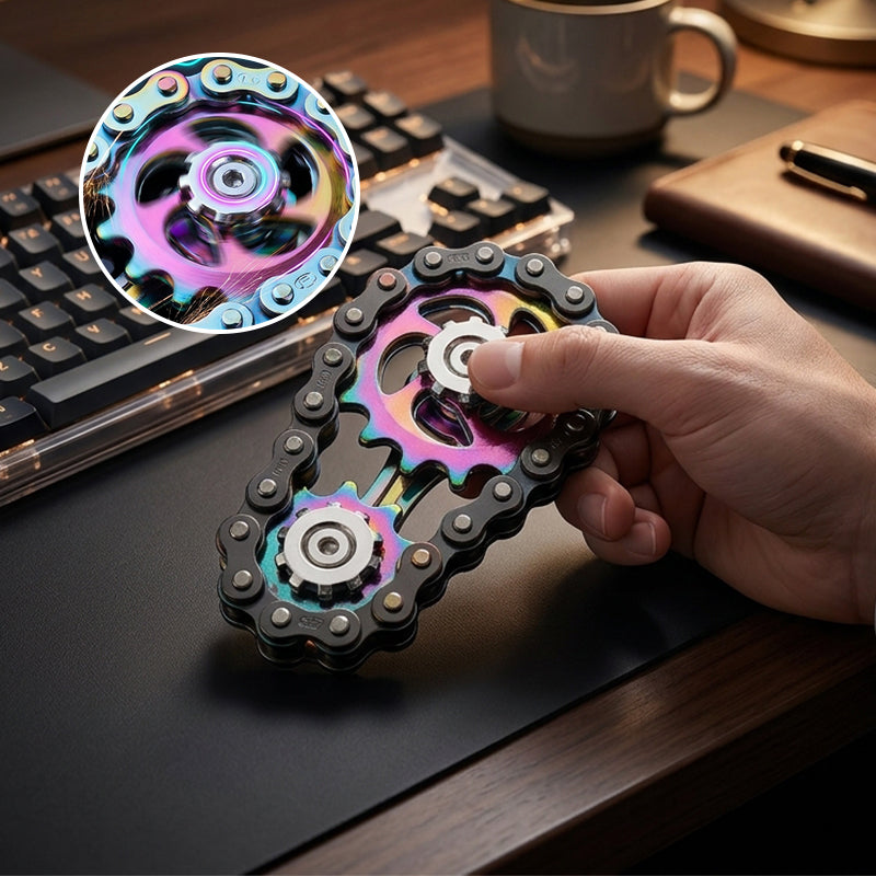Fingertip Gear Wheel Chain Toy