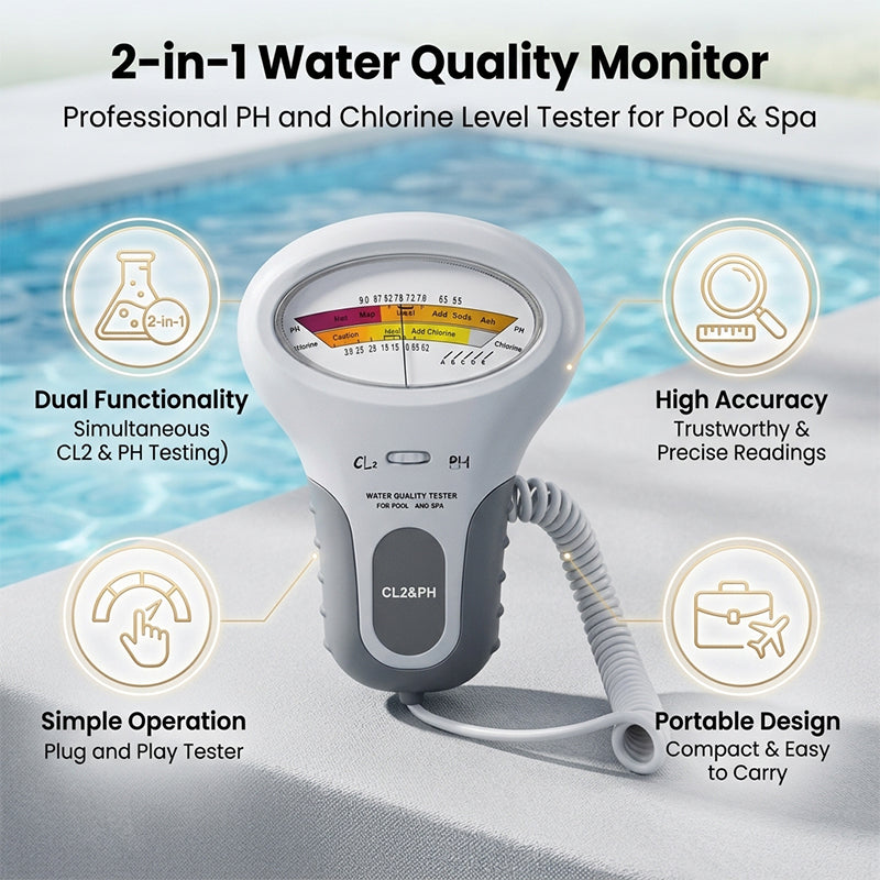 PH & Cl2 Chlorine Tester