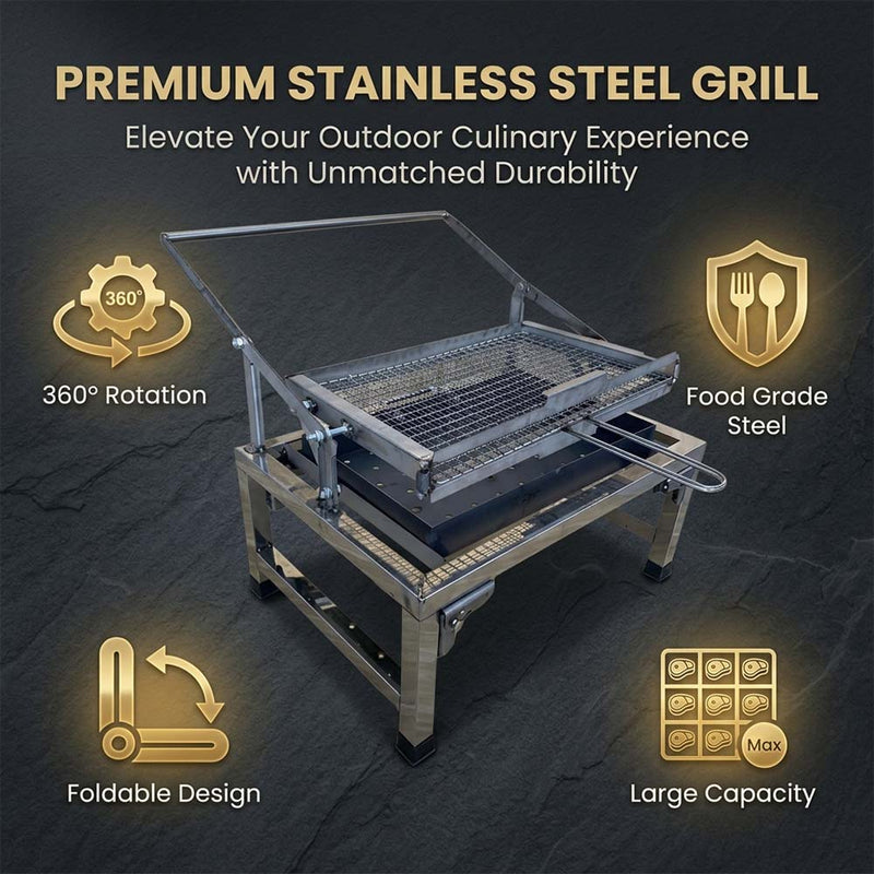 Portable Stainless Steel BBQ Grill