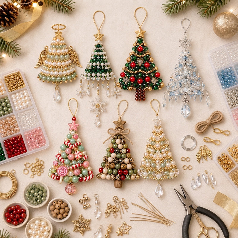 DIY Christmas Tree Beaded Ornament Kit