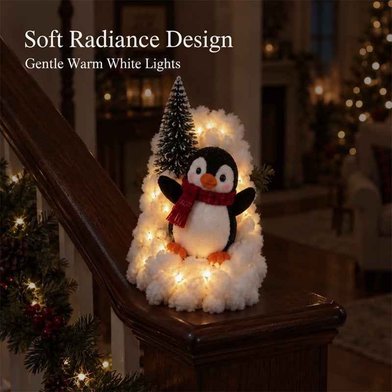 Penguin Christmas Stair Snow Decoration