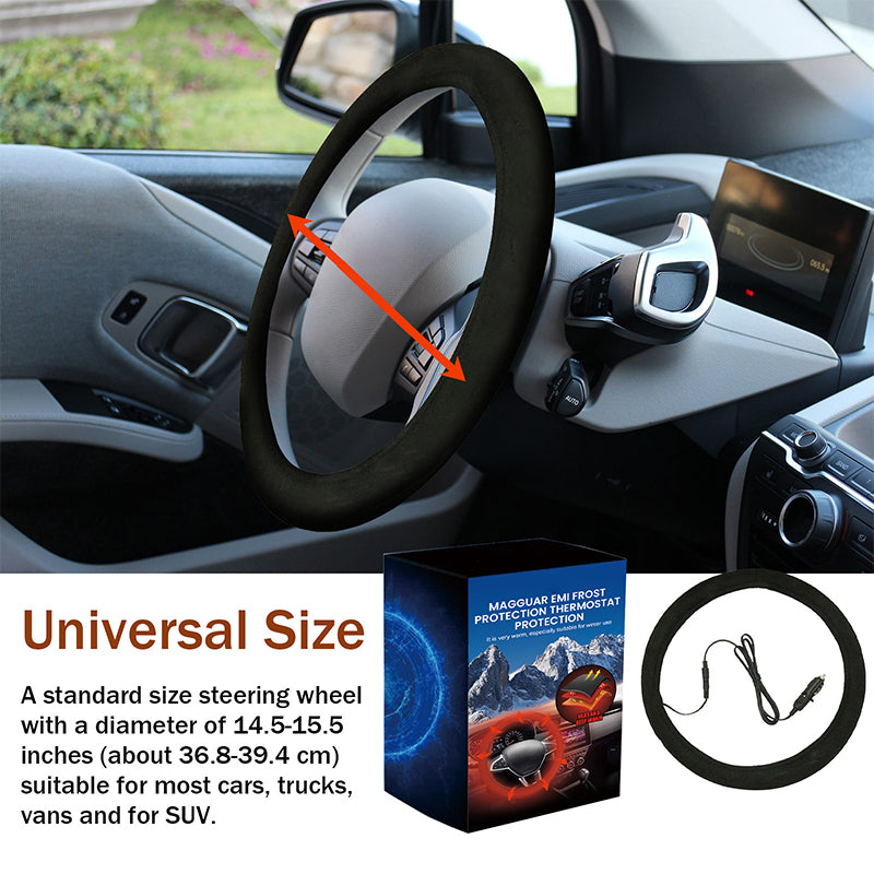 Heated steering wheel cover