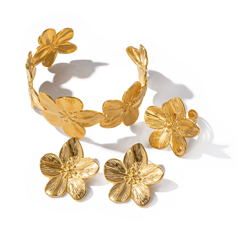 Gold Flower Jewellery