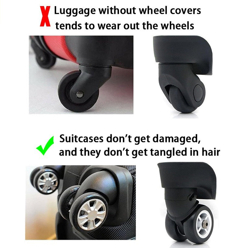 8 Pcs Luggage Compartment Wheel Protection Cover