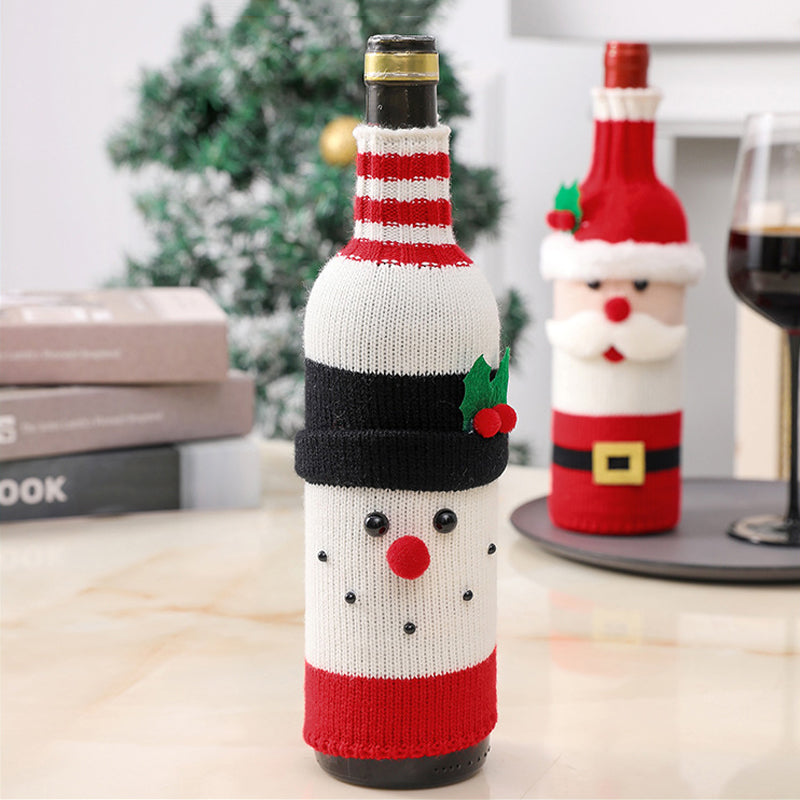 Christmas Decorative Santa Wine Bottle Cover