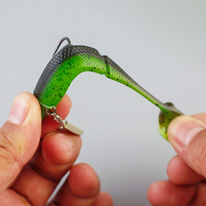 Lead head hook T tail bait, 6 pcs