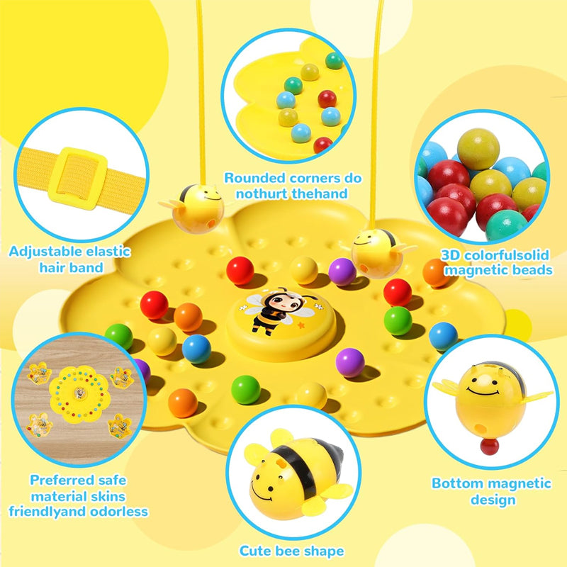 Multifunctional Magnetic Bee Toy String Game