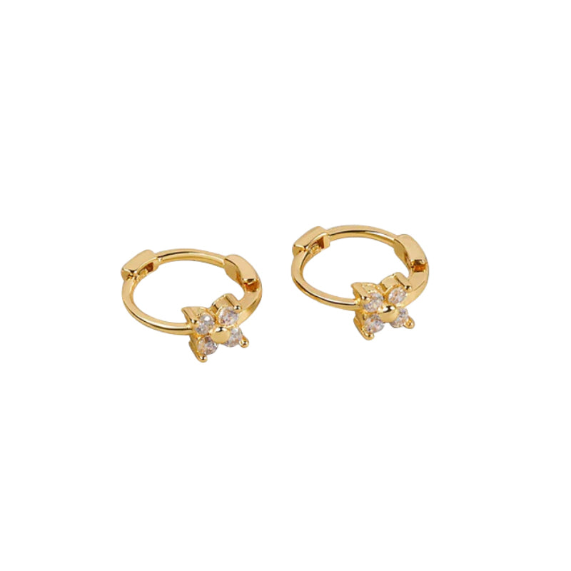 Geometric Flower Stud Earrings Set