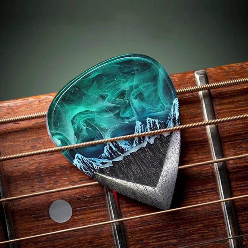 Northern Lights Guitar Pick Necklace