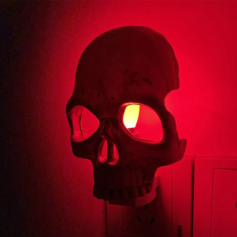 Hyper-realistic Human Skull Night Light