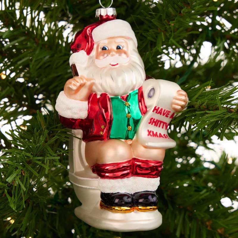 Funny sculptural Christmas ornaments